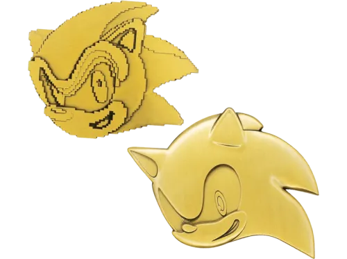 Figura FaNaTtik Sonic the Hedgehog. 35th Anniversary Limited Edition Then & Now Medallion Set