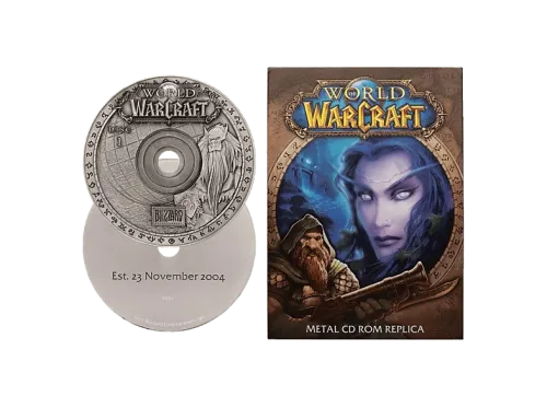 Réplica CD-ROM World of Warcraft Edición Limitada Fanattik + Soporte de exhibición