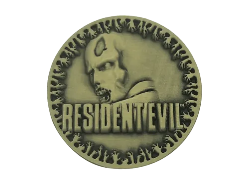 Accesorio Fanattik Moneda Resident Evil 30 Aniversario Latón Antiguo